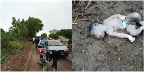 Strong Graphic Photos Rain kills baby abandoned in gutter in Benue State